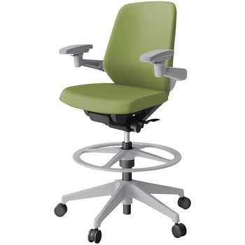 注文コード:03993827 ノートチェア ハイポジションタイプ ローバック 可動肘 ランバーサポート付 クロスPV 樹脂脚<配送時組立サービス付> イトーキ