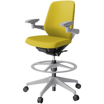 注文コード:03993836 ノートチェア ハイポジションタイプ ローバック 可動肘 ランバーサポート付 クロスPV 樹脂脚<配送時組立サービス付> イトーキ