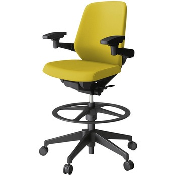 注文コード:03993879 ノートチェア ハイポジションタイプ ローバック 可動肘 ランバーサポート付 クロスPV 樹脂脚<配送時組立サービス付> イトーキ