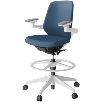 注文コード:03993897 ノートチェア ハイポジションタイプ ローバック 可動肘 ランバーサポート付 クロスPV 樹脂脚<配送時組立サービス付> イトーキ