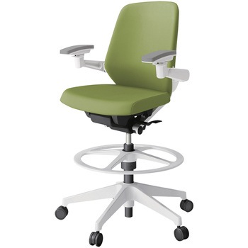 注文コード:03993906 ノートチェア ハイポジションタイプ ローバック 可動肘 ランバーサポート付 クロスPV 樹脂脚<配送時組立サービス付> イトーキ