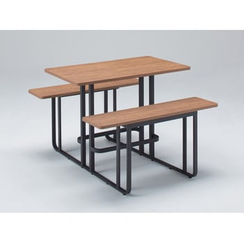 注文コード:04027400 フロウラウンジ テーブル&ベンチ ハイタイプ・両面 幕板なし W1400<配送時組立サービス付> イトーキ