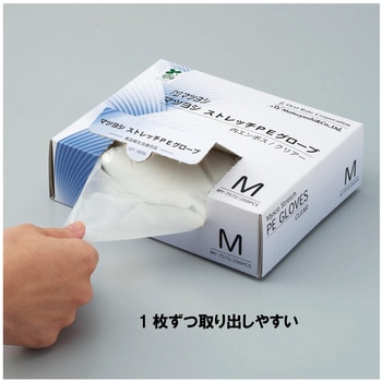 注文コード:04081206 マイスコストレッチPEグローブ 手袋(ポリエチレン) 24-5750-00 マツヨシ(松吉医科器械) MY-7571(S)200マイイリ - 松吉医科器械