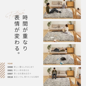 注文コード:04085966,04086131,04086097 使うほど柔らかな風合い ツイストパイルのシャギーマット リレイア - 萩原
