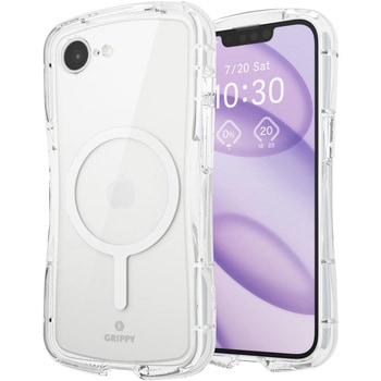 注文コード:04087592 iPhone 17e / 16e ケース ハイブリッド 衝撃吸収 MAGKEEP 磁力装着ワイヤレス充電対応 黄変防止 Grippy - エレコム