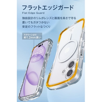 注文コード:04087689 iPhone 15 ケース ハイブリッド 衝撃吸収 MAGKEEP 磁力装着ワイヤレス充電対応 黄変防止 Grippy 極限保護 - エレコム