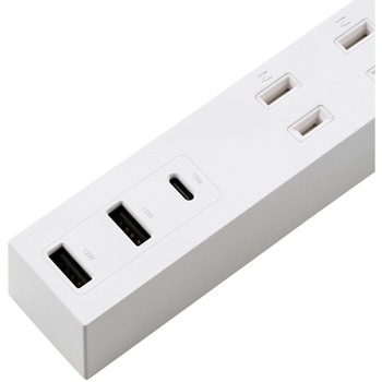 注文コード:04282088 USBタップ USB-C×1 USB-A×2 AC×3 15W - エレコム