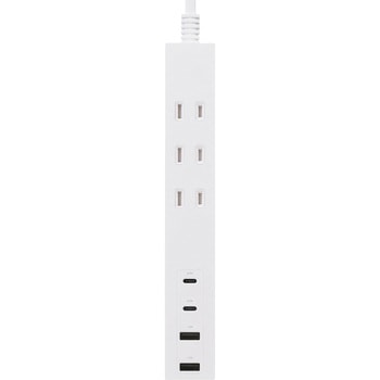 注文コード:04281440,04281467 USBタップ USB-C×2 USB-A×2 AC×3 27W - エレコム