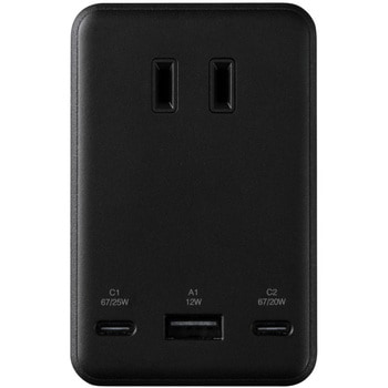 注文コード:04282508 USBタップ USB-C×2 USB-A×1 AC×3 67W - エレコム