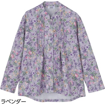 822384 斜め釦ホールピンタックブラウス 愛情介護