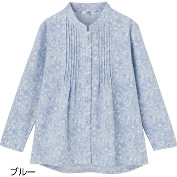 822369 微起毛スナップ釦ピンタックブラウス 愛情介護