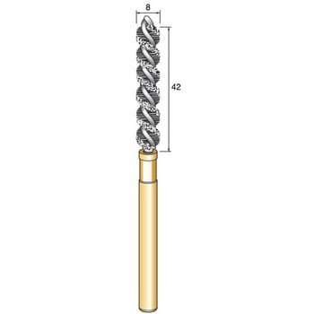 C砥粒入 ナイロンブラシスパイラル Φ6軸 アルゴファイルジャパン