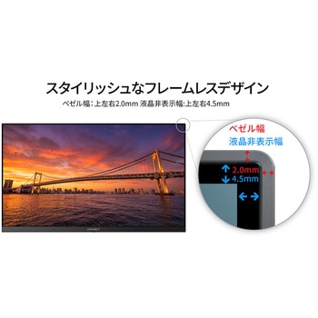 注文コード:04557450 液晶ディスプレイ 21.5型/1920×1080/HDMI×1、VGA×1/ブラック/スピーカー有/2年保証 - JAPANNEXT