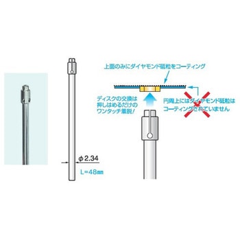 DC14専用マンドレール Φ2.34軸 L48 アルゴファイルジャパン