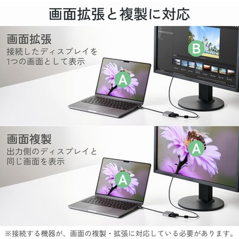注文コード:04590998 USB-C to VGA 変換アダプタ Full HD 1920×1080px 60Hz ディスプレイ 複製・拡張 - エレコム
