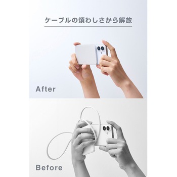 注文コード:04591007 モバイルバッテリー 3000mAh 薄型6.2mm ワイヤレス充電 最大7.5W マグネット式 USB-Cポート×1 - エレコム