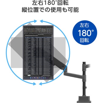 注文コード:04680842 液晶モニターアーム メカニカルスプリング 2画面 クランプ/グロメット式 - グリーンハウス