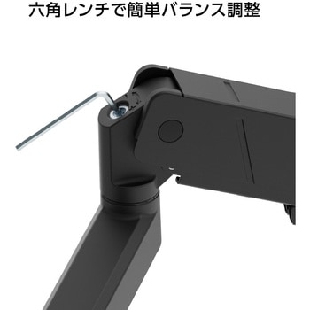 注文コード:04680842 液晶モニターアーム メカニカルスプリング 2画面 クランプ/グロメット式 - グリーンハウス