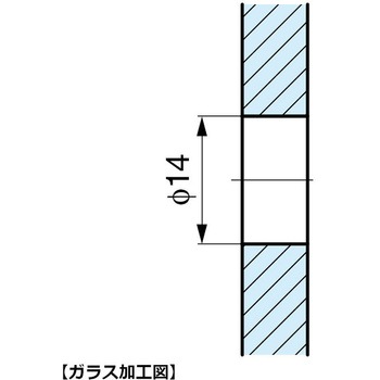 ガラスドア用ノブ8378MS7 LAMP(スガツネ工業)