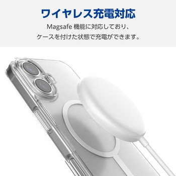 注文コード:04820317 iPhone 16 ケース ハイブリッド 衝撃吸収 カメラレンズ保護設計 磁力吸着ワイヤレス充電対応 硬度5H - エレコム
