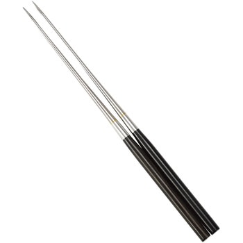 純チタン 黒檀柄盛箸(ステン口)150mm 2715 ノーブランド
