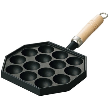 南部 電磁対応 木柄 たこ焼器 14穴 90033 岩鋳