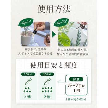 注文コード:04858222 水でうすめてミストする植物のためのアロマ虫ケア - 日東エフシー