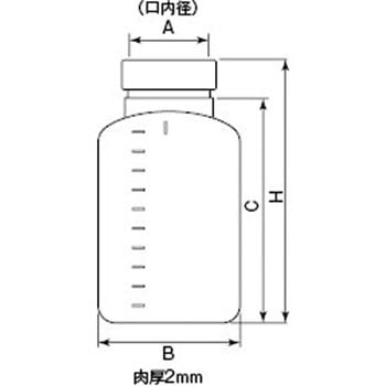注文コード:05090238,05089021 PFA回転成形大型広口瓶 - フロンケミカル