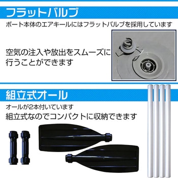 注文コード:05096782 インフレータブル式 ゴムボート 釣竿置き付き 3人用 - 万方商事