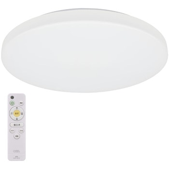 注文コード:05286807 LEDシーリングライト 調光 昼光色 リモコン付 Φ400mm - オーム電機