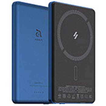 注文コード:05328746 Magsafe対応ワイヤレス充電 5000mAh 超薄型 モバイルバッテリー 付属ケーブル長: 20 cm ブルー APBADGVC5BL - ADAM elements