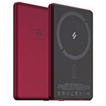 注文コード:05328807 Magsafe対応ワイヤレス充電 5000mAh 超薄型 モバイルバッテリー 付属ケーブル長: 20 cm レッド APBADGVC5RD - ADAM elements