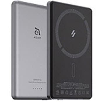 注文コード:05328911 GRAVITY C5 Magsafe対応ワイヤレス充電 5000mAh 超薄型 モバイルバッテリー 付属ケーブル長: 20 cm グレー APBADGVC5GY - ADAM elements