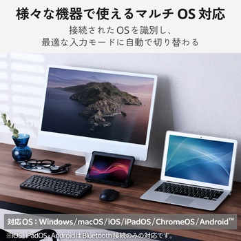 注文コード:05663380 ワイヤレスキーボード 静音 Bluetooth/2.4GHz無線 日本語配列 テンキーレス AI起動キー搭載 メンブレン - エレコム