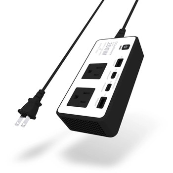 注文コード:05668928 海外用電子式2口変圧器 USBA2+C2 PD24W100-240V/200W - カシムラ