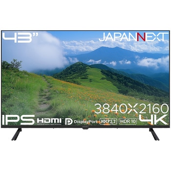 注文コード:05731122 液晶ディスプレイ 43型/3840×2160/HDMI×2、DP×2/ブラック/スピーカー有/2年保証 - JAPANNEXT