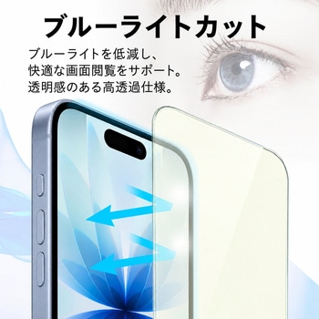 注文コード:05800011 iPhone 17 対応 ガラスフィルム 高透明 ブルーライトカット 硬度9H 保護 全面クリア 互換品 - メディアカバーマーケット