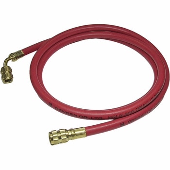 HFC-134a用 チャージングホース 2.2m 赤 デンゲン