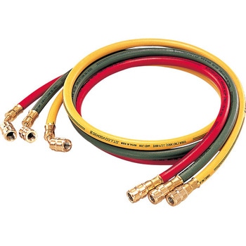 HFC-134a用 チャージングホース3本セット 1.6m デンゲン
