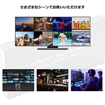 注文コード:06075987 パソコン8台接続 HDMIマルチビューワー モニター・プロジェクターに8画面分割表示 - Vodaview