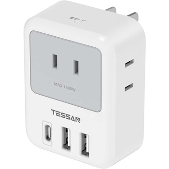 注文コード:06078392 薄型電源タップ - TESSAN