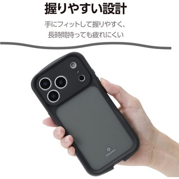 注文コード:06085699 iPhone 18 Pro / 17 Pro ケース ハイブリッド 衝撃吸収 磁力装着対応メタルリング付 Grippy 極限保護 - エレコム