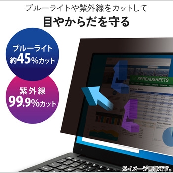 注文コード:06086661 Let’s note CF-SV/CF-SZ 12.1インチ 覗き見防止フィルター 抗菌 ブルーライトカット 3種貼付シール付 - エレコム