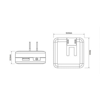 注文コード:06087738 Type-A + Type-C薄型USB充電アダプター Type-C充電ケーブル一体型 - bitstrong(ビットストロング)