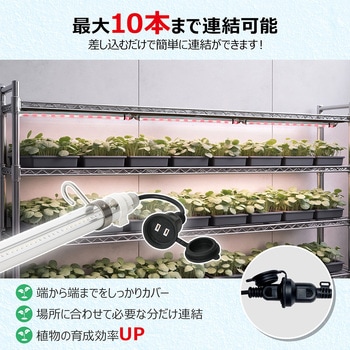 注文コード:06090030 植物育成用 直管型LEDライト 連結可能 - GOODGOODS(グッド・グッズ)