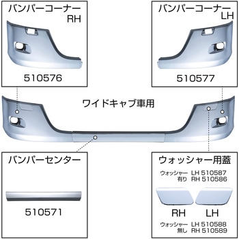 注文コード:06090949,06090906,06090967,06090922,06090976,06090931,06090897 いすゞ2t'23エルフ ワイド車 フロントバンパー - JET INOUE(ジェットイノウエ)