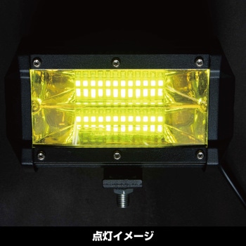 注文コード:06091001 LEDワークランプ 角型8W 幅広タイプ イエロー - JET INOUE(ジェットイノウエ)