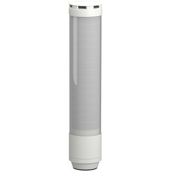 注文コード:06092821 XVTSシリーズ, スマート一体型積層表示灯, Φ70mm, M12 標準I/O 接続, 24 V DC, 15セグメント, ブザー, 白, 直付け - デジタル
