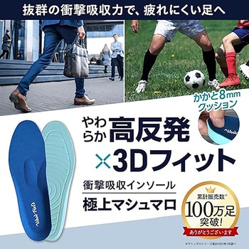 注文コード:06093451,06093426 インソール マシュマロイン 極上やわらかフィット 男性用 - 木原産業
