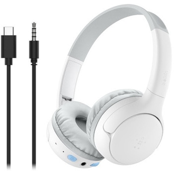 注文コード:06114977 SoundForm Mini 2 子供用ワイヤレスヘッドホン ホワイト - BELKIN(ベルキン)